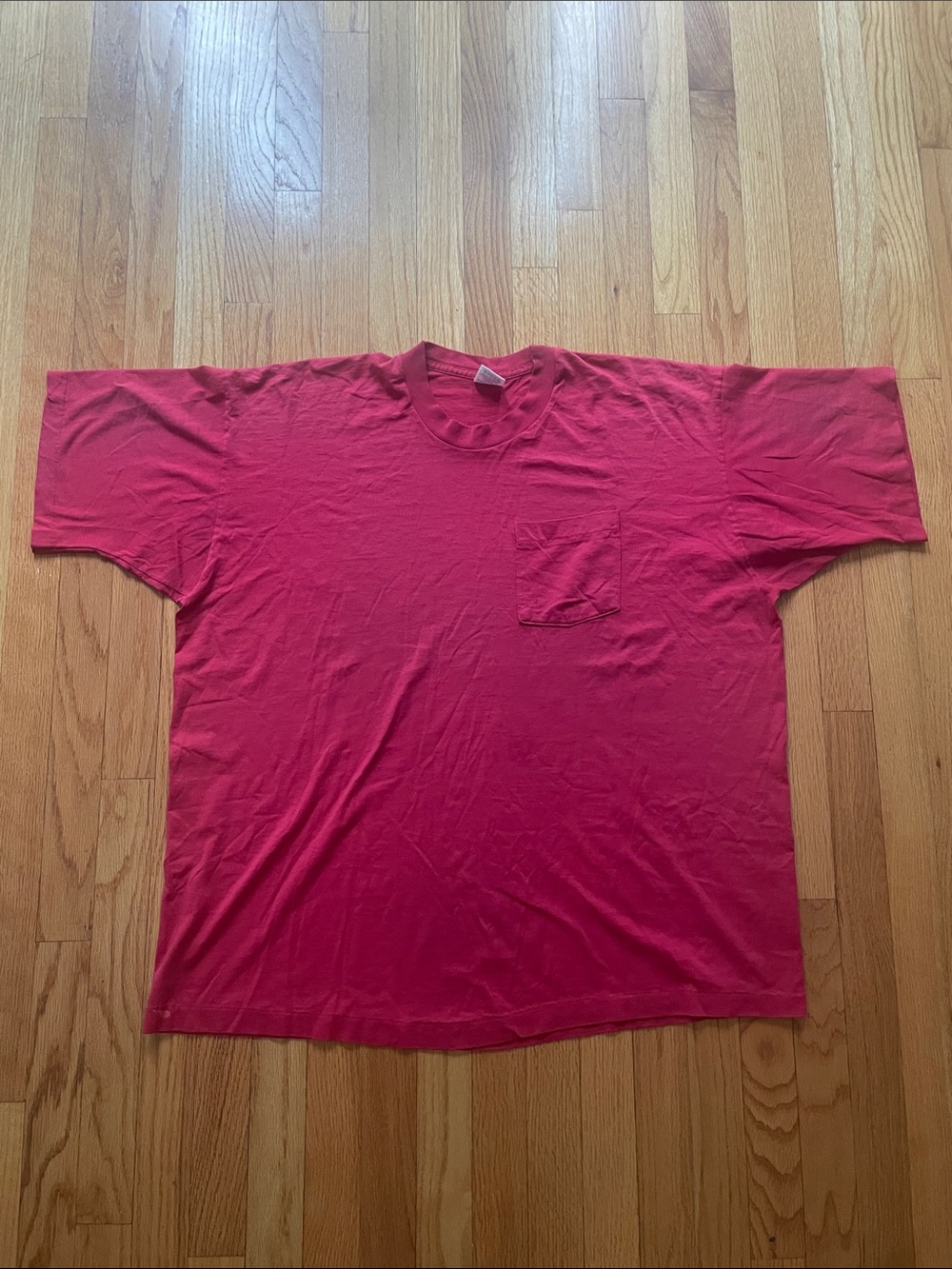 VTG BVD pocket t-shirt red crew neck short sleeve men’s size XXXL
